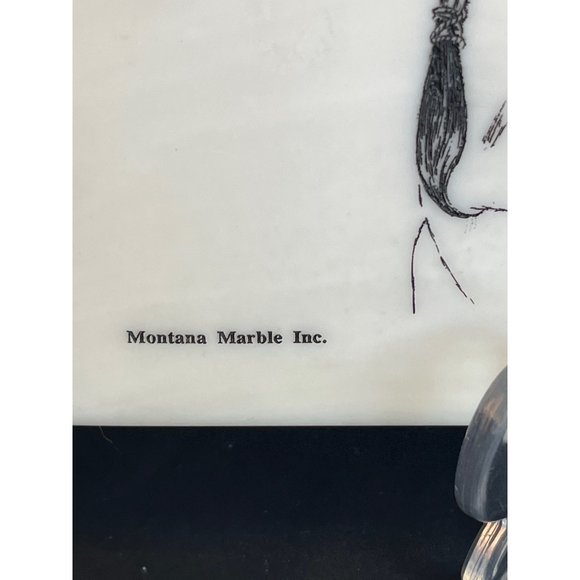 Vintage Montana Marble Inc Etched Kim Reinmuth The Gossip Plaque Wall Hanging - Picture 4 of 7